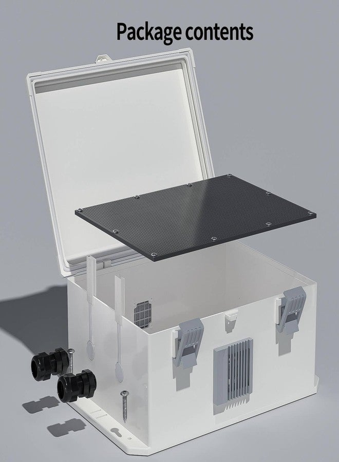 Namunanee Outdoor Electrical Junction Box, ABS Water Resistant Enclosure with Internal Mounting Panel & Hinged Cover (13" H* 9.2" L* 5.6" W) - Image 4